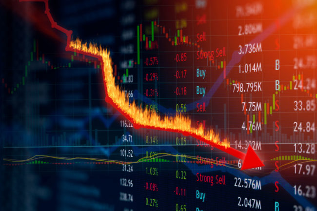 Aktienkurs_shutterstock_1187265997_Travis-Wolfe Corona-Virus und Finanzmärkte - geht der Pfeil runter